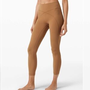 Lululemon Get Centered High Rise Tight 25" Saddle Brown 6